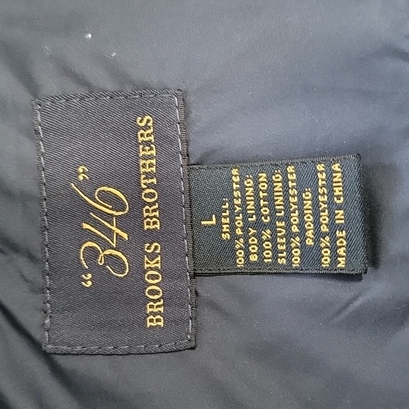 Brooks Brothers 346 Size L Quilted Zip/Button Closure Hidden Hood Jacket, EUC - Picture 7 of 13